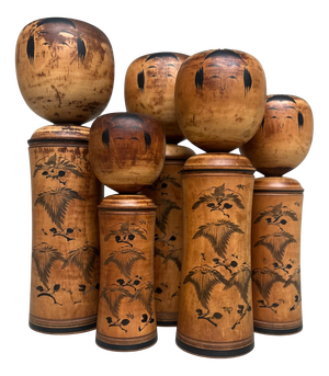 Naruko Style Kokeshi Dolls by Sakurai Shōji, 1960s, Set of 5