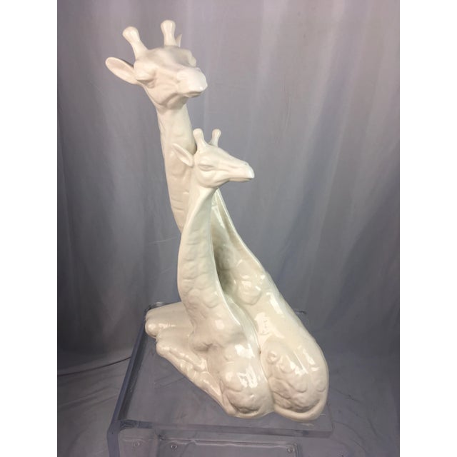 Hollywood Regency Vintage Italian Giraffes Figurine For Sale - Image 3 of 8