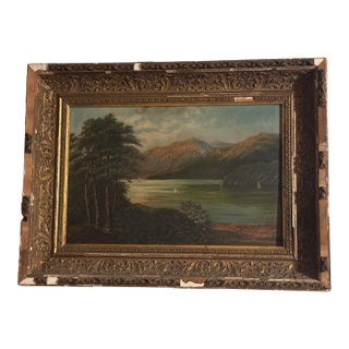 Antique Oil Painting of Adirondack For Sale