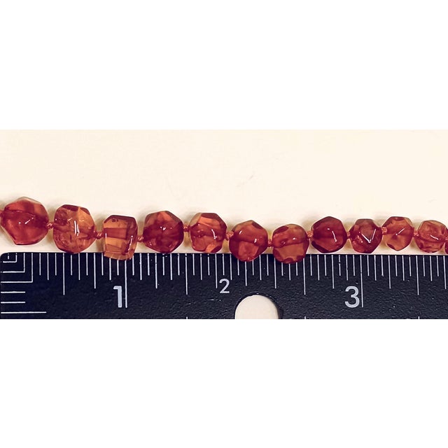16" Graduated Faceted Baltic Amber Necklace With Sterling Silver Clasp For Sale - Image 12 of 12