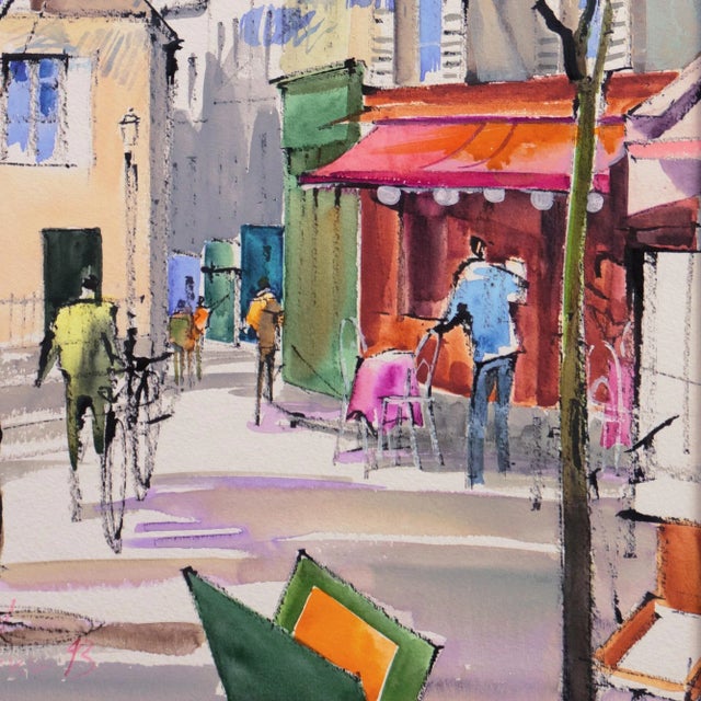 'Maison Catherine, Montmartre, 1993', French School, La Mere Catherine, Place Du Tertre, Paris For Sale In Monterey, CA - Image 6 of 9