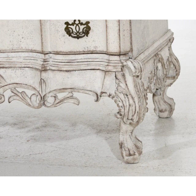 Stunning danish chests of drawers with richly carved base, circa 1750. Probably made for danish manor house. h. 101 w. 118...