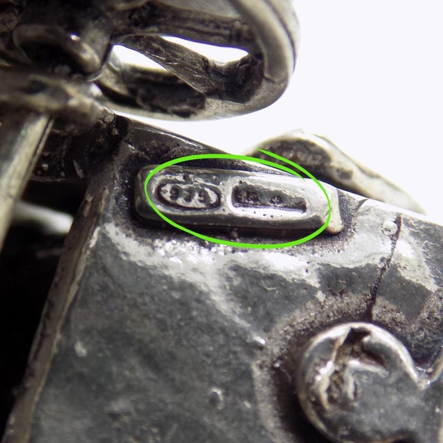 Vintage Italian Handmade Genuine Sterling Silver 925 Romantic Carriage Figurine For Sale - Image 9 of 11