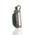 Art Nouveau Handcrafted Carved 20.85 Ct Emerald Brooch Pendant With Diamond Accents For Sale - Image 3 of 13
