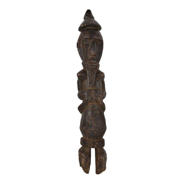 Early 20th Century Teke Standing Figural Wood Post For Sale