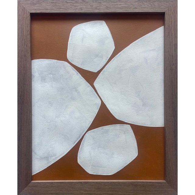 2026 Contemporary Set of Nine Abstract Paintings in Sienna on Cotton Paper by Artist r.k. Red For Sale - Image 12 of 13