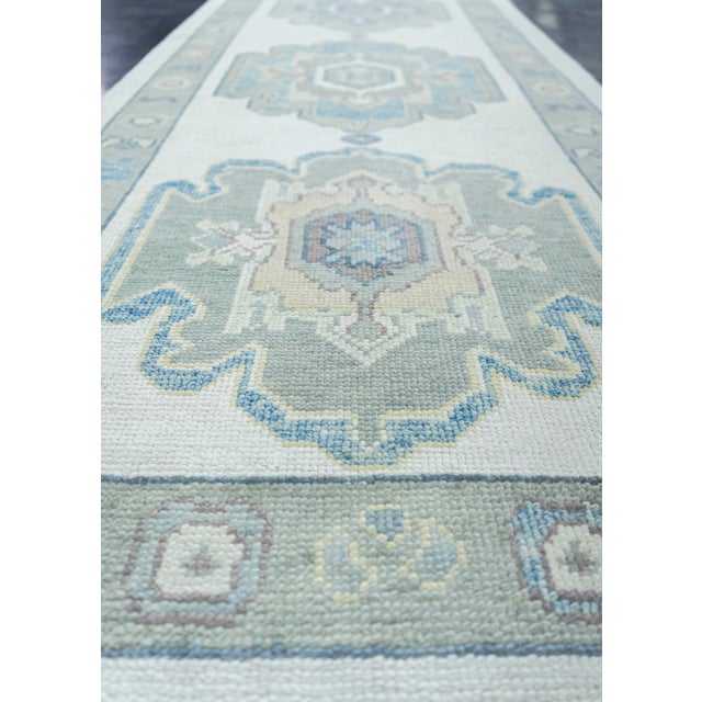 Turkish Oushak Rug 2'11" x 12'1" #19133 For Sale In Houston - Image 6 of 8