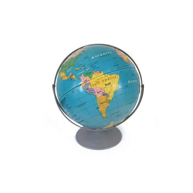 Fantastic 16" 1994 Nystrom Readiness Globe. MEASURES 16" x 16" x 20" PACKING AND SHIPPING Packaging vintage items for...