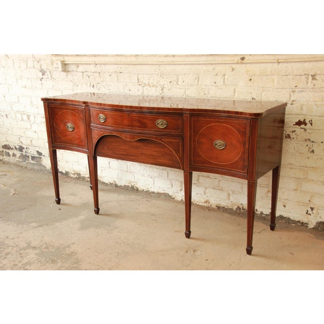 Kittinger Hepplewhite Inlaid Mahogany Sideboard Buffet Chairish