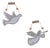 Wood Dove and Angel Sentiment Ornament (Set of 6) For Sale