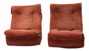 Set of Orchidée Lounge Chairs by Michel Cadestin for Airborne, 1970s