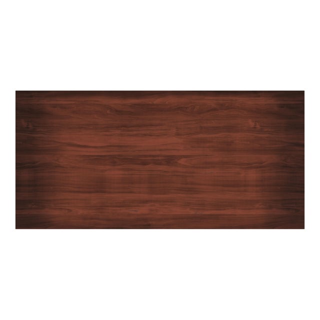 Carl 45" Wood & Metal Writing Desk, Medium Brown For Sale In Chicago - Image 6 of 7