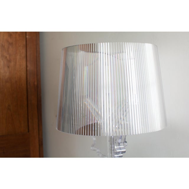 Contemporary Kartell Ferruccio Laviani Bourgie Baroque Form With Polycarbonate Construction Table Lamp With Shade For Sale In Los Angeles - Image 6 of 8