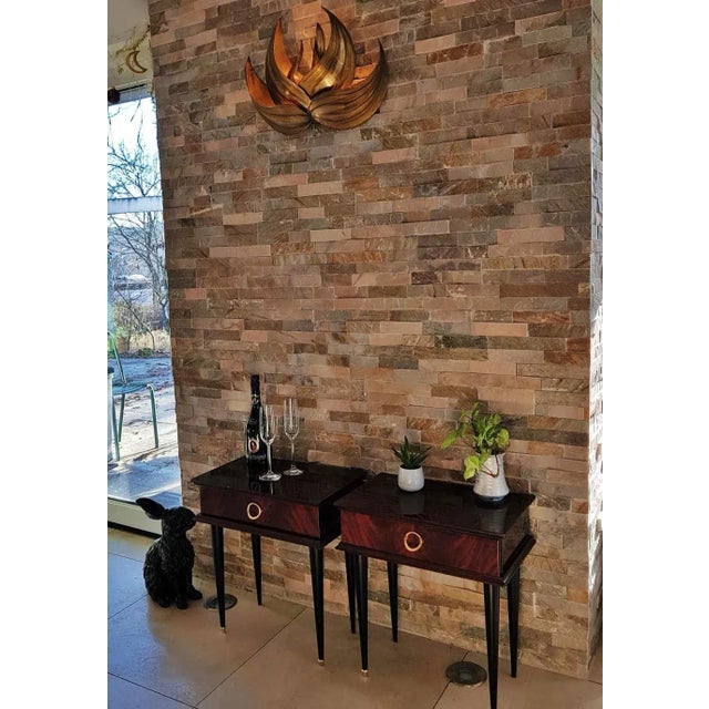 French Mahogany Nightstands, 1950s, Set of 2 For Sale - Image 4 of 18