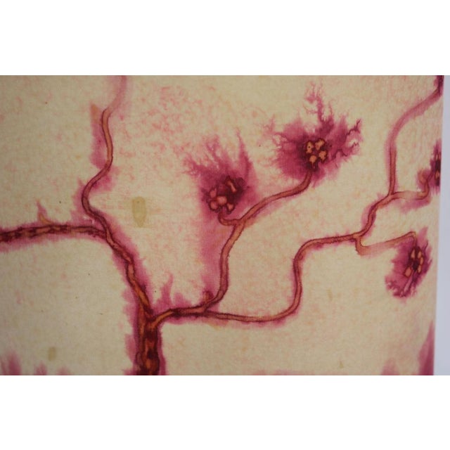 Table Lamp with Black Ceramic Base and a Silk Lampshade, 1970s For Sale - Image 15 of 16