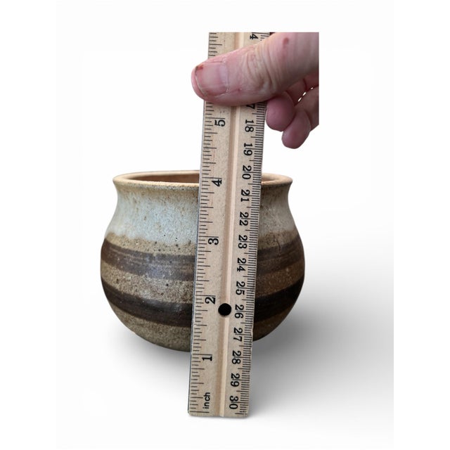 Mid-Century American Studio Stoneware Vase and Vessel Set of 5 For Sale - Image 14 of 15