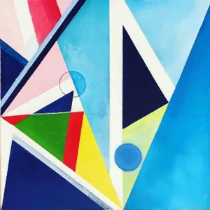Modern Acrylic on Canvas Painting by Shabs Beigh, Kites 5