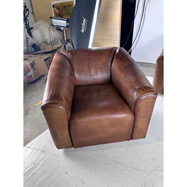 Leather Lounge Set from de Sede, 1970s, Set of 3 For Sale - Image 9 of 12