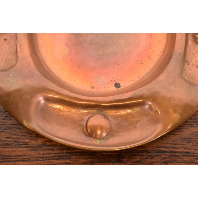 Metal Gustav Stickley Signed Hammered Copper Ashtray or Catchall, Circa 1910 For Sale - Image 7 of 10