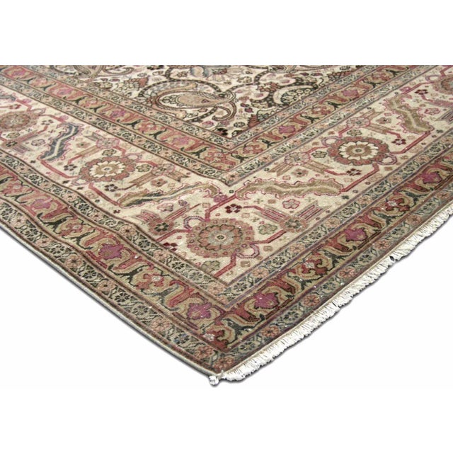Transitional 1940s Persian Tabriz Rug For Sale - Image 3 of 6
