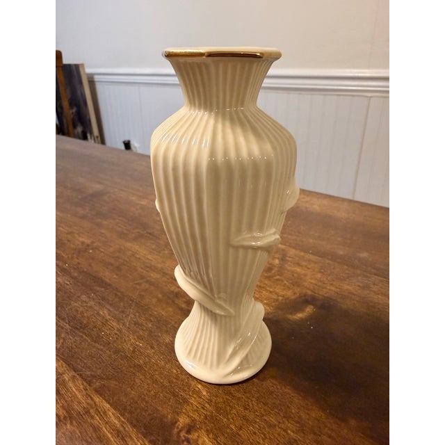Late 20th Century Lenox Raised Iris Bud Vase For Sale - Image 9 of 12
