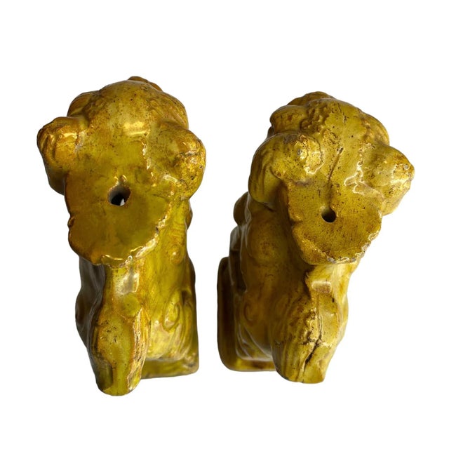 Late 19th Century Pair of Chinese Foo Dog Joss Stick Holders For Sale - Image 5 of 8
