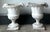 Classical form meets sculptural character in this pair of vintage cement ram's head planters. Each urn is cast in durable...