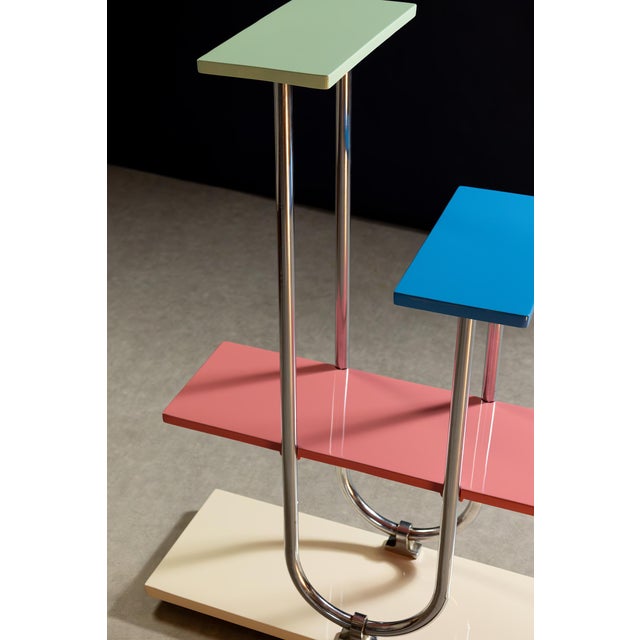 Bauhaus Vintage Functionalist Flower Etager, 1930s For Sale - Image 3 of 8