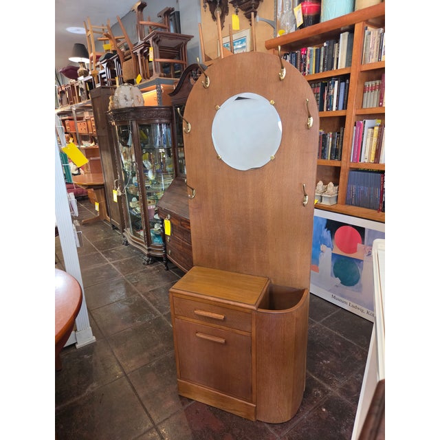 1930s 1938 Art Deco Coat Rack Oak Heals of London For Sale - Image 5 of 11