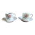 Mid 20th Century, Victorian Revival, French Limoges Floral Demitasse Cup and Saucer Set - 4 pcs For Sale