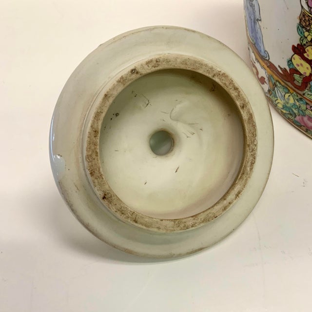 Ceramic 20th Century Rose Medallion Ginger Jar For Sale - Image 7 of 12