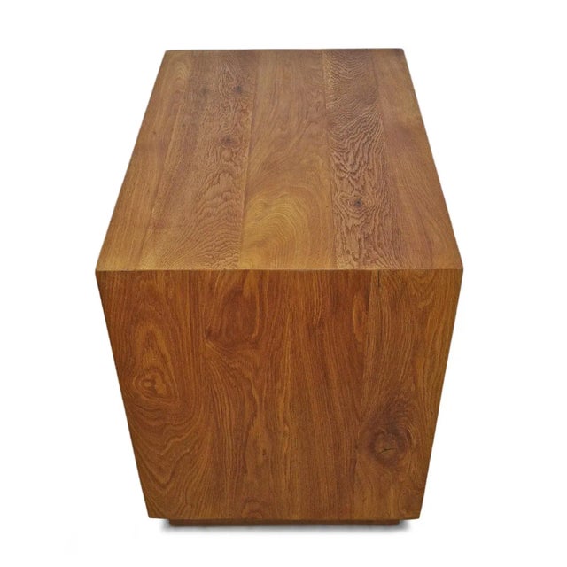 Modern Oak Lined Nightstand For Sale In Los Angeles - Image 6 of 8