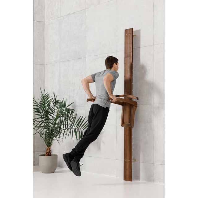 Prime Walnut Bow Pull-Up and Dip Station by Eternal Creek For Sale - Image 4 of 16