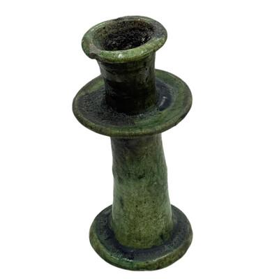 1970s Moroccan Tamegroute Glazed Candlestick Holder For Sale - Image 4 of 5