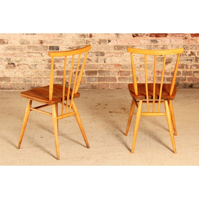 Brown Model 391 Chairs in Elm and Beech from Ercol, 1960s, Set of 4 For Sale - Image 8 of 11