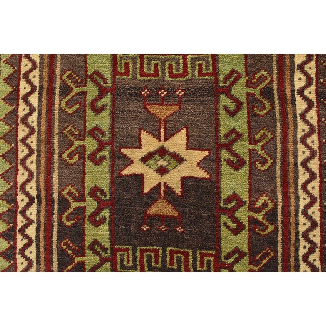 1980s Malatya Rug 1’9” X 3’7” Red Wool Vintage Tribal Hand-Knotted Oriental Carpet For Sale - Image 5 of 9