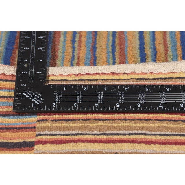 Colorful Striped Tibetan Rug Runner, 03'00 X 16'07 For Sale In Dallas - Image 6 of 10