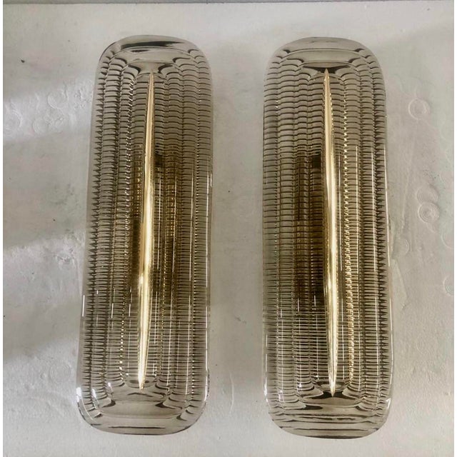 2000 - 2009 Smoky Murano Glass and Brass Wall Light, 2000 For Sale - Image 5 of 11
