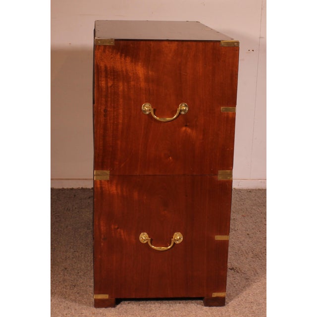 19th Century Naval Chest of Drawers in Light Mahogany For Sale - Image 6 of 13