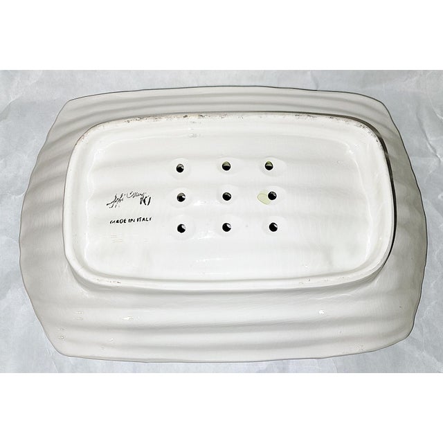 1980s Majolica Asparags Serving Plates, Set of 2 For Sale In West Palm - Image 6 of 7