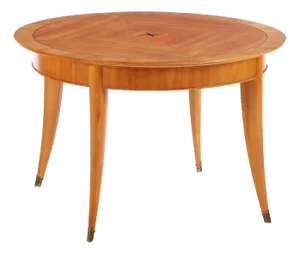 An Italian Sycamore Round Inlaid Table, C. 1940.