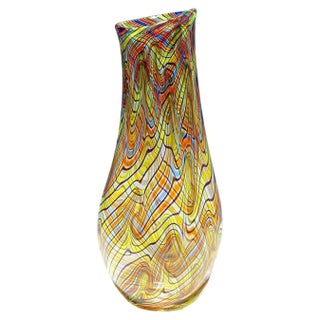 Murano Art Glass Vase by Luca Vidal, 2000s For Sale