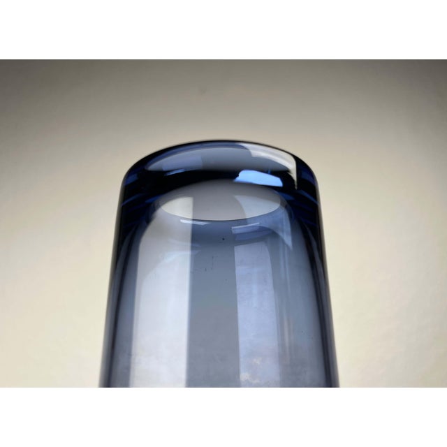 Mid-Century Modern Danish Labrador Series Blue Glass Vase by Per Lütken for Holmegaard, 1950s For Sale - Image 5 of 16