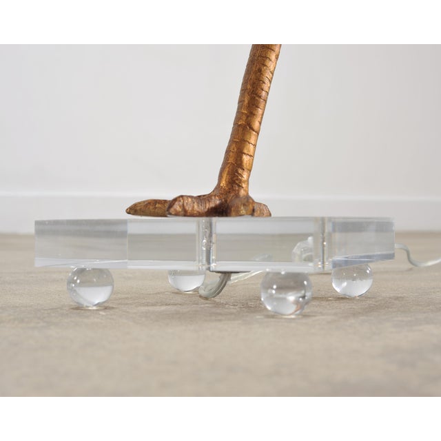 Gilt Resin and Lucite Ibis Table Lamps by Cyan Design - a Pair For Sale - Image 13 of 18