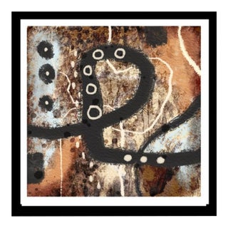 Neutral & Grungy Polyptych Grid 7 - #3 - 8x8 Abstract Painting Reproduction by Susan Olivio For Sale