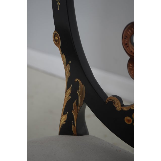 Set of 8 Hand Painted Hepplewhite Style Dining Chairs For Sale - Image 16 of 18