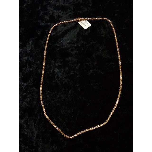2020s 10k Rose Gold 7-3/8 CTTW Natural Diamond Tennis Necklace, 20 In For Sale - Image 5 of 5