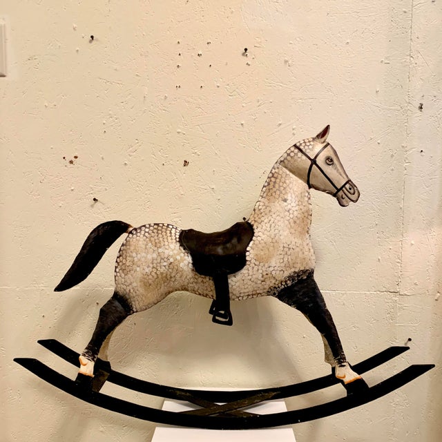 1960s Vintage Metal Rocking Horse for Decoration Chairish