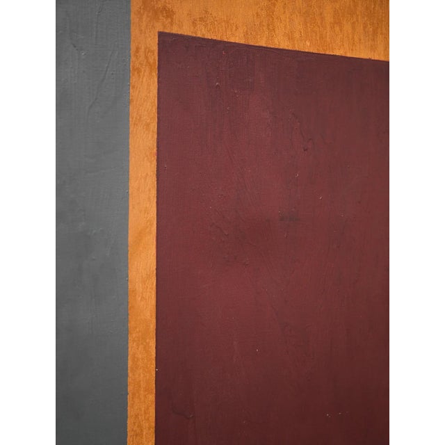 Textile Mid 20th Century Original Painting Buttress #1 by Gary Hudson For Sale - Image 7 of 8