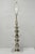 Vintage Italian Mid Century Modern Tall Sculptural Silver Ceramic Table Lamp For Sale - Image 4 of 18